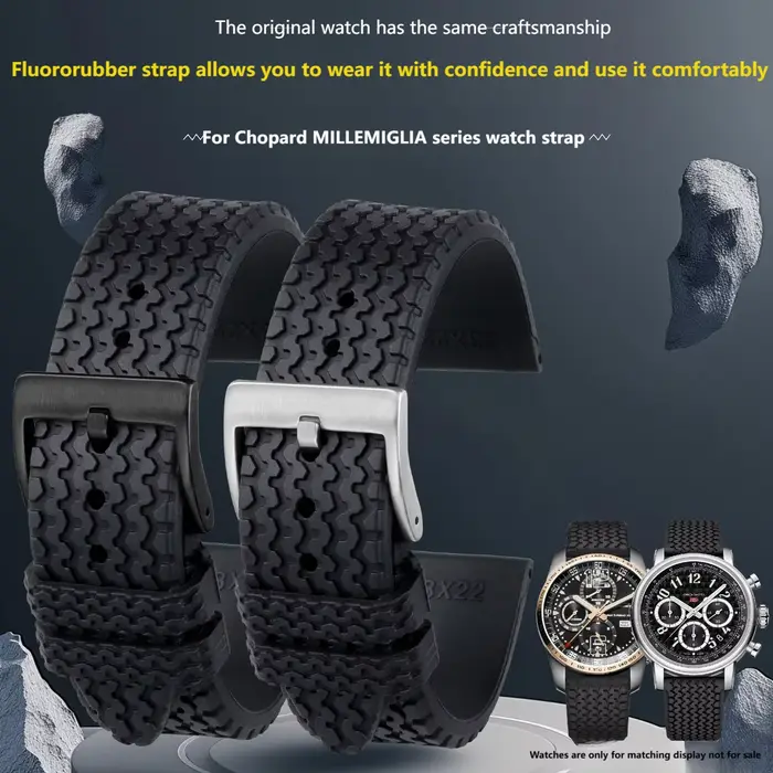 Bracelet de montre en caoutchouc pour hommes résistant à l'eau confortable et élégant pour différentes occasions