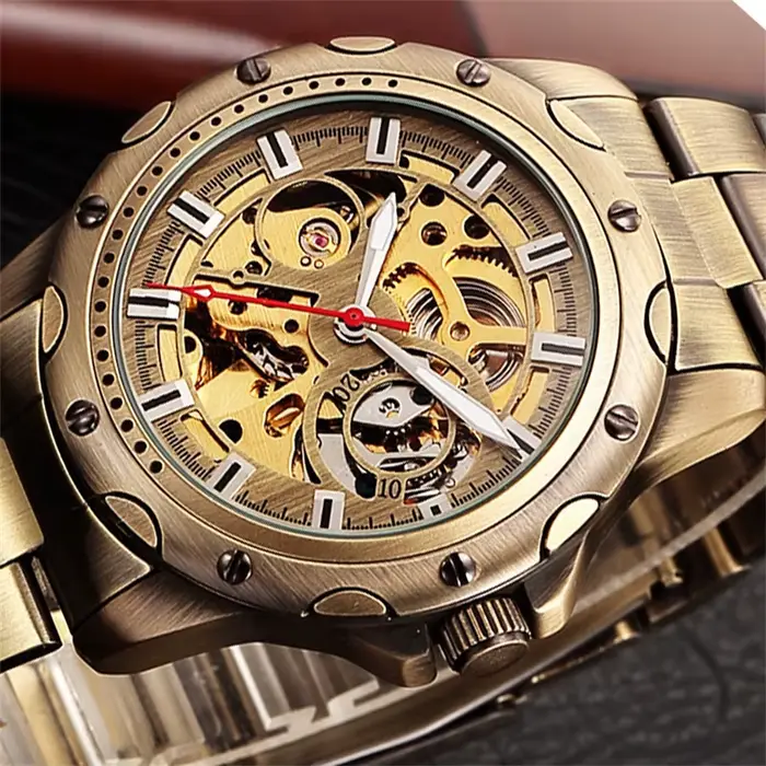 Montre mécanique Forsining style fashion décontracté homme occasionnels résistance à l'eau occasionnels