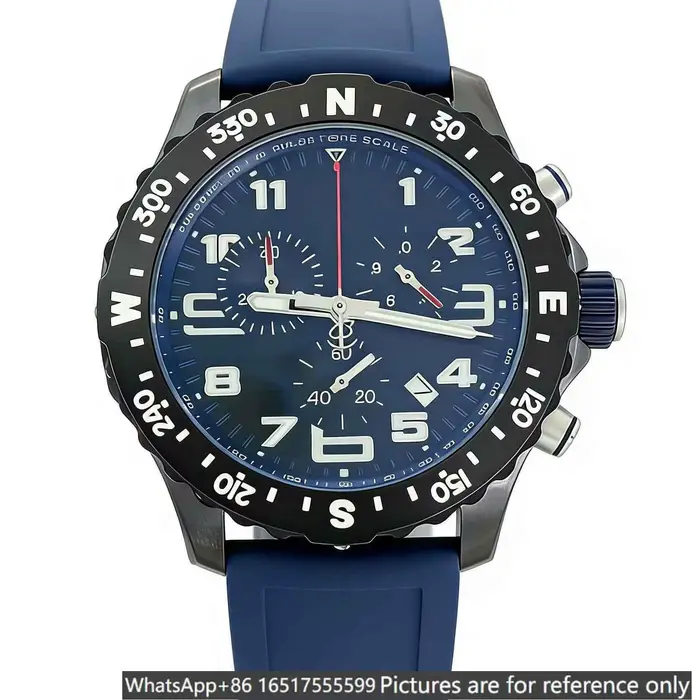 Montre de luxe surdimensionnée homme 45mm acier massif 904L quartz verre saphir résistant à l'eau élégante pour homme occasions spéciales