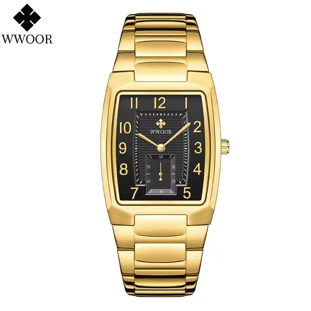 WWOOR-Montre à quartz en acier inoxydable étanche pour femme, montres décontractées pour femme, mont