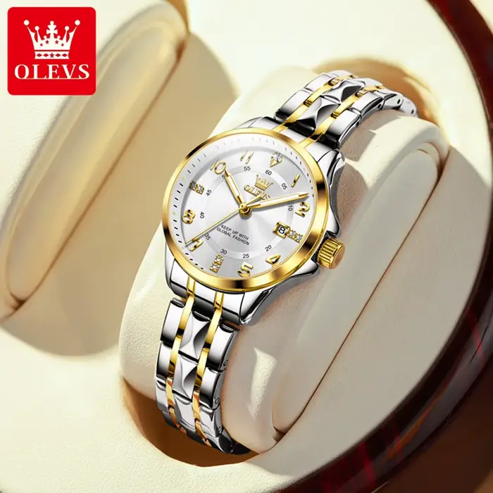 OLEVS montres pour dames élégantes tendance de la mode 30 m montre à quartz étanche pour femmes cale