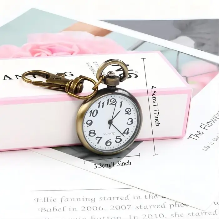 Nouvelle petite montre de poche à Quartz mignonne avec porte-clés