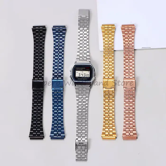 Bracelet de montre en acier inoxydable robuste pour hommes avec boucle repliable multiple couleurs élégantes pour tous les styles occassions formelles et informelles