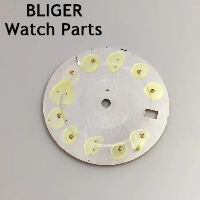 BLIGER-Cadran de Montre Shoous en Or Rose, Adapté au Mouvement NH35, 29mm