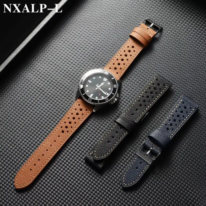 Bracelet de montre en cuir de vache à dégagement rapide pour Seiko pour Omega