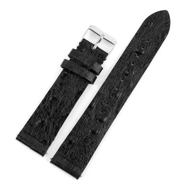 Bracelet de montre en cuir véritable à motif d'autruche, à dégagement rapide, 18mm, 20mm, 22mm, acce