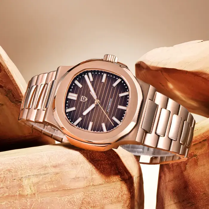 Montre mécanique Pagani Design en acier inoxydable pour homme, résistante à l'eau, avec cristal de saphir, pour toutes les occasions, cadeau parfait pour les amateurs de montres