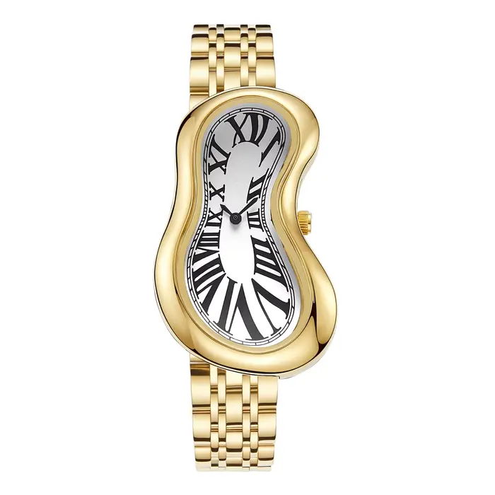 Montre à quartz pour femme, montre créative de forme irrégulière, au design rétro Y2K, mouvement à q