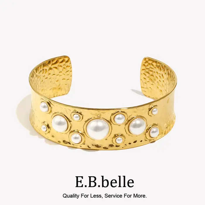E.B.belle – Bracelet manchette en perles multi-tailles