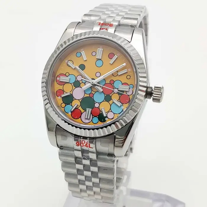 Montre-bracelet de luxe en acier inoxydable pour hommes et femmes