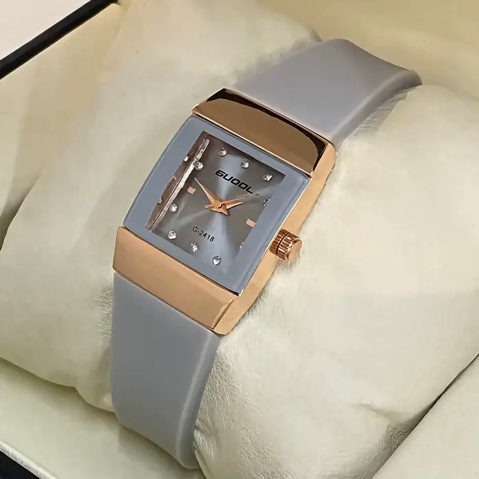 Nouvelle montre à quartz pour femme, montre à cadran carré, montre à quartz élégante et légère de lu
