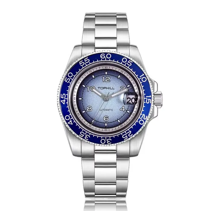 Montres mécaniques pour hommes TOPHILL 40 mm Nanning 2813 avec cadran texturé effet feu, étanches 3 