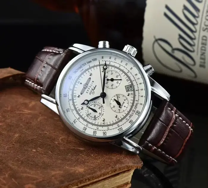 Nouvelle Montre Classique Rétro Zeppelin 2026 – Chronographe Multifonction Tendance pour Homme