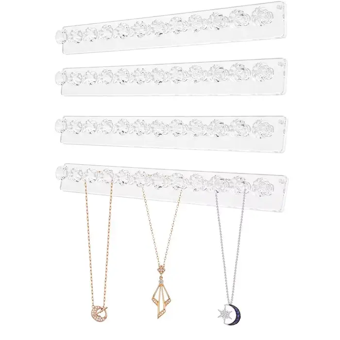Porte-collier en acrylique avec lumière LED pour rangement mural élégant et organisation de bijoux pour femmes et hommes occasions spéciales