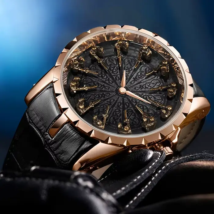 Montre à quartz pour homme UTHAI CQ312 de style médiéval