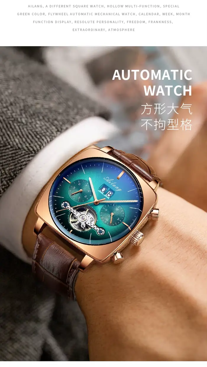 Montre mécanique automatique pour homme Ailang