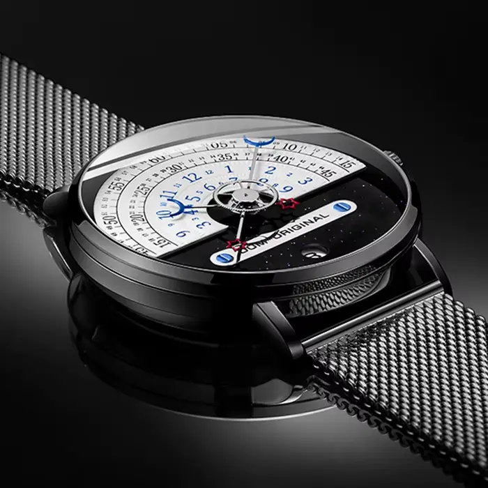 DOM 1288 nouvelle montre à Quartz pour hommes mode créative de luxe en cuir lune étoile pointeur montres