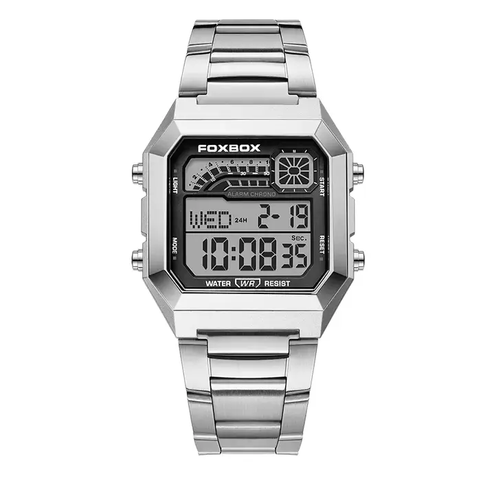 FOXBOX carré montres numériques pour hommes mode militaire étanche hommes montre numérique décontrac