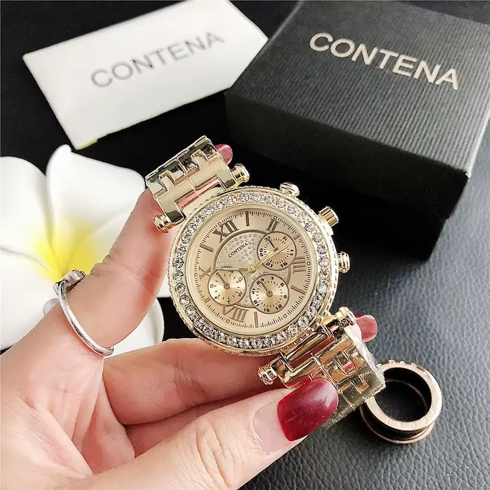 Nouvelle montre-bracelet pour femme, mouvement quartz, style mode et décontracté, résistance aux chocs, fermoir pliant sécurisé, argentée, or et rose