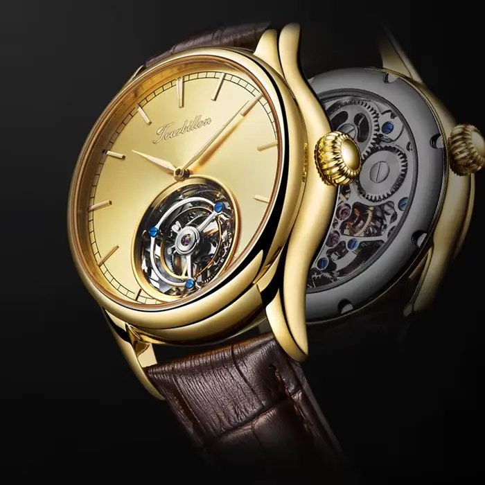 AESOP véritable Tourbillon montre mécanique pour hommes
