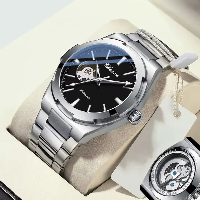 CHENXI marque originale montres mécaniques pour homme mode classique bracelet en acier inoxydable étanche lumineux automatique montre pour hommes
