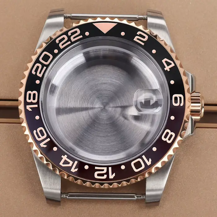 Boîtier de montre pour femme en or rose 40 mm pour cadran de 28