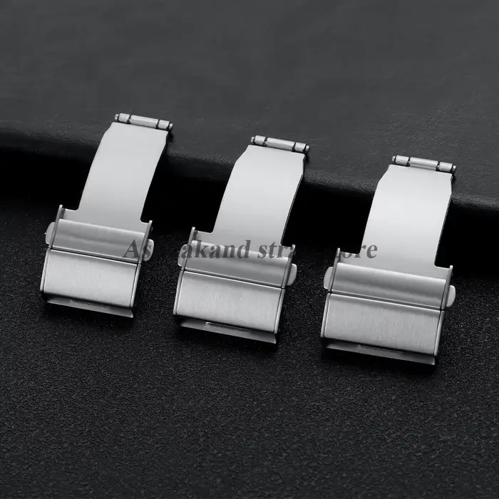 Fermoir pliant en acier inoxydable 18mm 20mm 22mm pour bracelet de montre en cuir