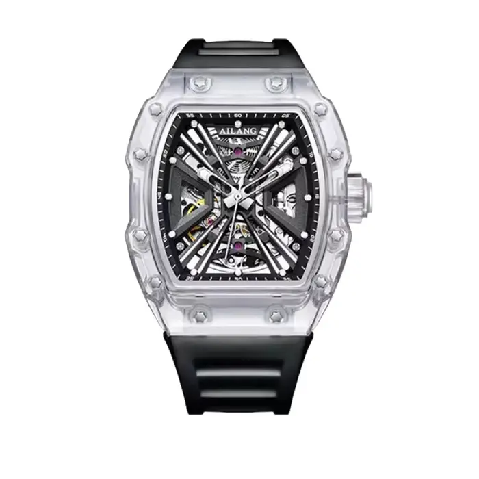 Montre AILANG pour homme, marque de luxe, design tonneau, étanche, montre-bracelet en acier inoxydab