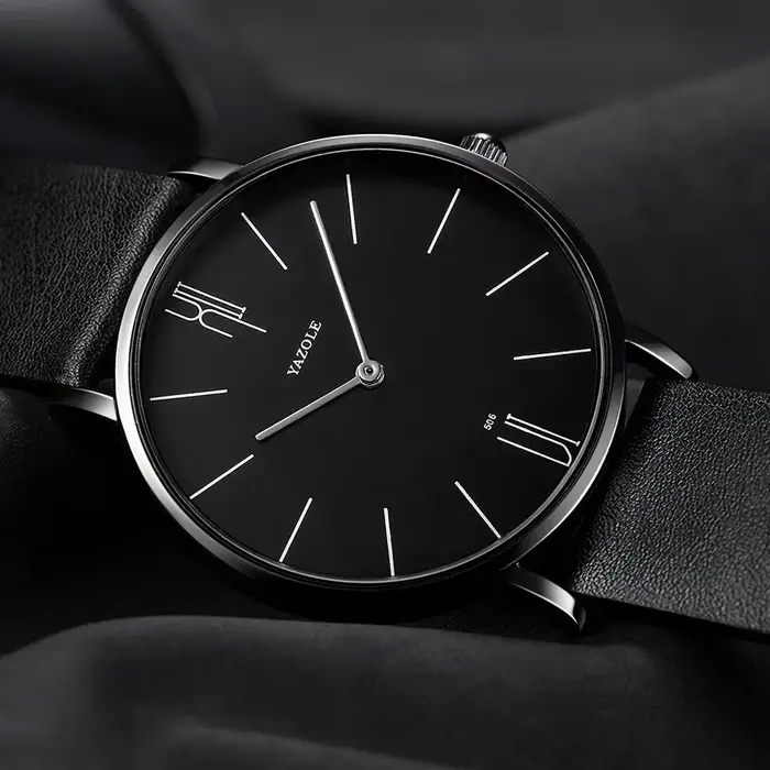 YAZOLE montres à Quartz pour hommes décontracté minimaliste Ultra-mince montre