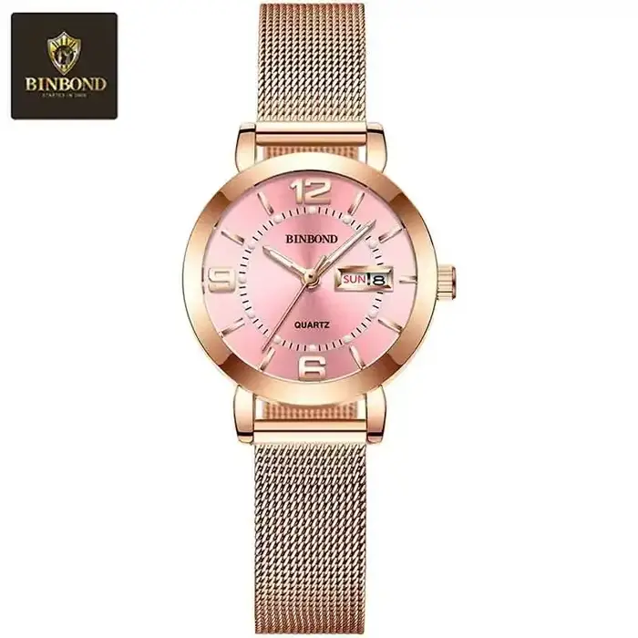 BINBOND mode décontracté dames montre à Quartz de luxe mains lumineuses montre étanche Date multifon