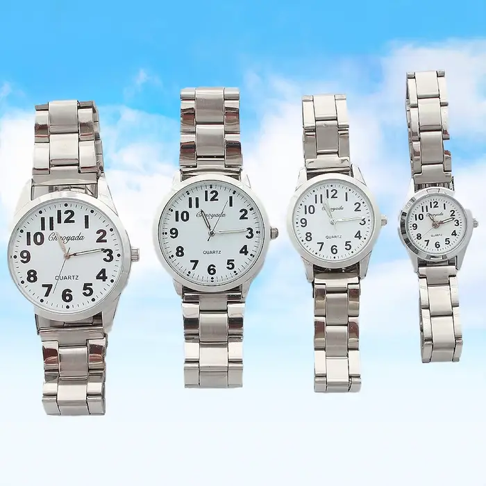 Luxury Stainless Steel Quartz Wristwatch for Men Ladies And Women Couple Watches Dress Lovers 4 Sizes Available