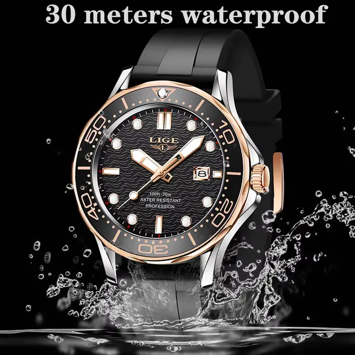 2025 LIGE nouvelles montres pour hommes d'affaires montre de plongée de luxe