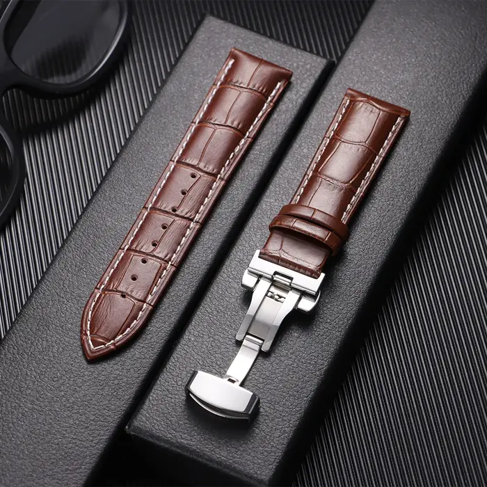 Bracelet de montre en cuir de veau véritable 16mm 18mm 19mm 20mm 21mm 22mm 23mm 24mm