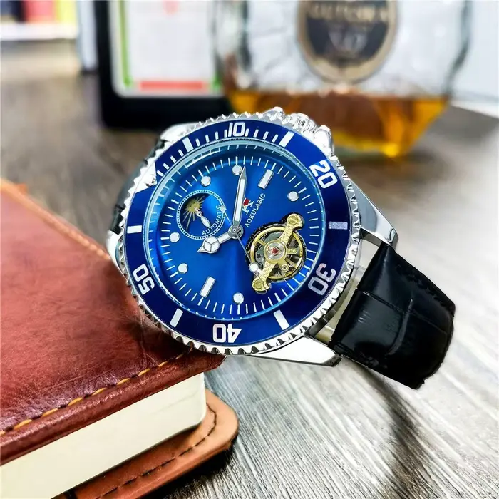 Montre mécanique pour hommes de la série Luxe