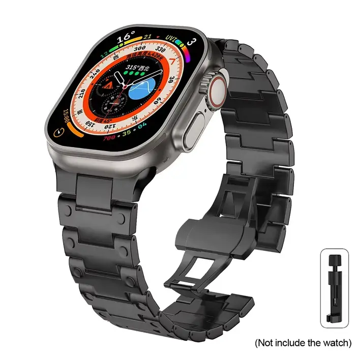 Correa de luxe en titane pour Apple Watch Ultra 2, 49mm, 44mm, 45mm, pour iWatch série 10 9 8 7 6 se