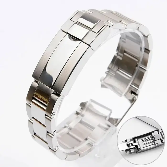 Jubilee-Bracelet de montre en acier inoxydable pour homme, bracelet Rolex, bracelet en argent, struc