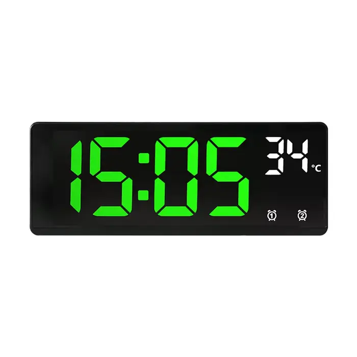 Réveil à commande vocale numérique température Date 2 alarme USB alimenté toujours sur Snooze horlog