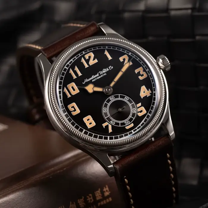 Hruodland-Montre-bracelet classique automatique pour homme, F027, Spphire, Galsynchronisation, Seagh