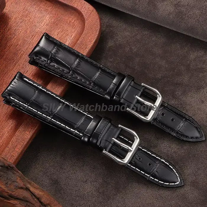  10/12/13/14/15/16/17/18/19/20/21/22/23/24mm Bracelet de montre en cuir véritable