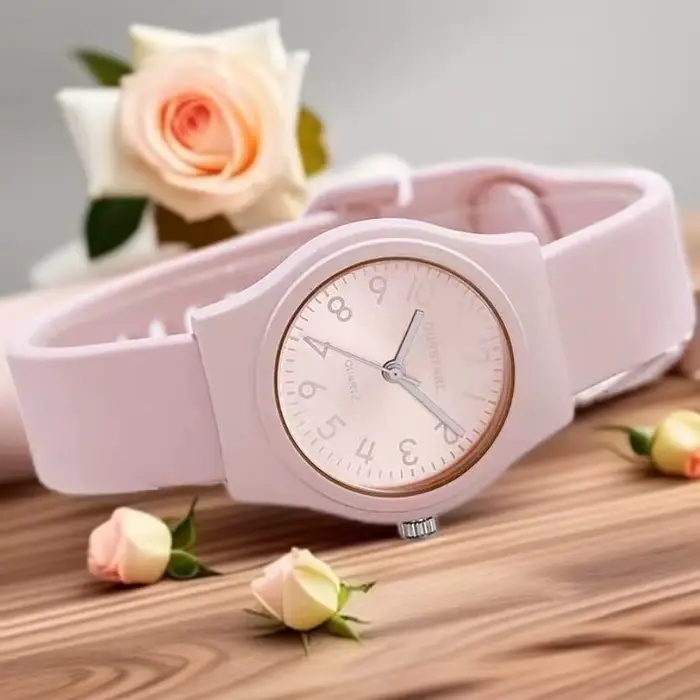 Montre à Quartz Chic pour Femmes Design Simple Couleurs Acidulées Élégante pour Étudiantes Port Quotidien Occasions Spéciales