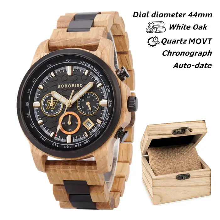 Montres pour hommes BOBO BIRD montre en bois de luxe