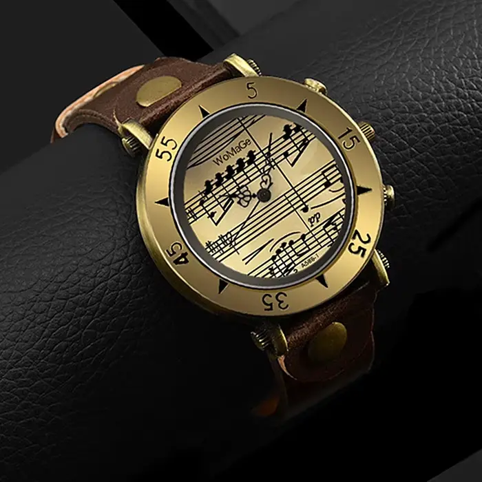 Womage marque femmes montres musique style mode