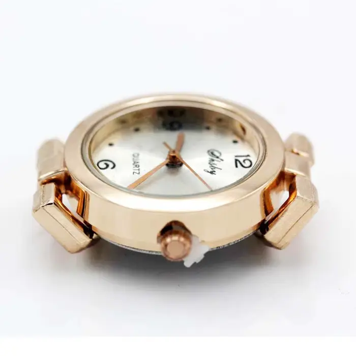 Shsby-Tête de montre en or rose avec chiffres romains
