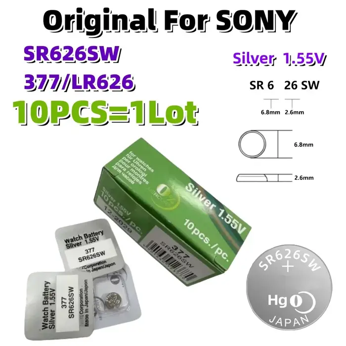 2-60 pièces d'origine pour SONY SR626SW LR626 AG4 1.55V Batteries LR66 377 377A pile alcaline montre jouets voiture