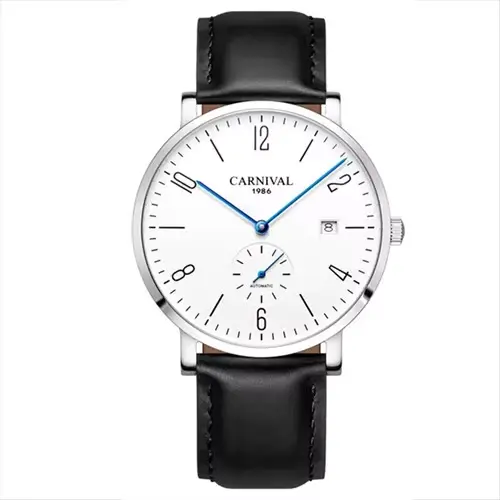 CARNIVAL marque mode affaires montres pour hommes de luxe automatique montres étanche Ultra mince ca