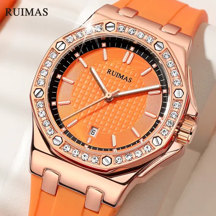 RUIMAS marque femmes montre de luxe élégant Quartz décontracté dames montre-bracelet étanche Auto Date femme horloge Relogio Feminino 339