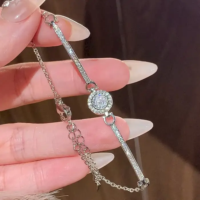 Grand Bracelet chaîne en Zircon pour femmes