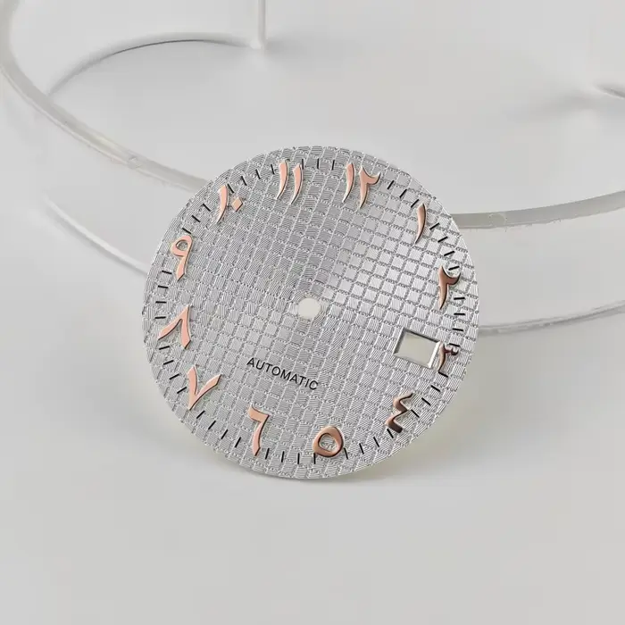Cadran marqueur arabe gaufré pour montres Seiko AP Royal Oak NH35 avec boîtier en acier inoxydable pour homme et femme différentes occasions