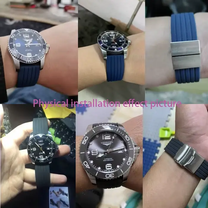 Bracelet de montre étanche en caoutchouc de Silicone