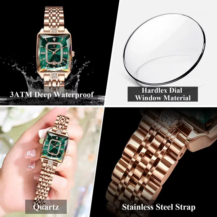 Montre en acier inoxydable POEDAGAR avec fonction de date automatique et résistance à l'eau pour femmes, élégante et polyvalente pour diverses occasions